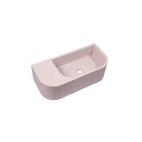 New Concrete Cement Wash Basin Counter Top Matte Pink Wall Hung Basin
