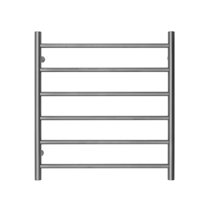 Premium Brushed Chrome Towel Rack - 6 Bars, Round Design, AU Standard, 650x620mm Wide