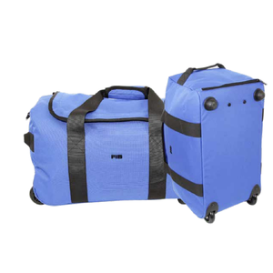 60L FIB Wheeled Travel Duffle Duffel Bag Luggage - Medium (Blue)