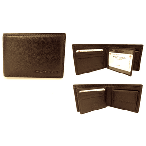 Futura Mens RFID Leather Coin Fold Over Genuine Leather Wallet - Tan