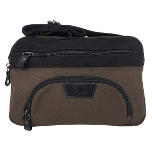 FIB Byron East West Sling Shoulder Bag Travel Adjustable Strap - Brown