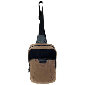 FIB Byron Sling Backpack Bag Travel w/ Single Adjustable Strap - Brown