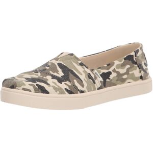 TOMS Womens Casual Canvas Slip On Sneakers Shoes Espadrilles - Army Camo Camouflage - US 8