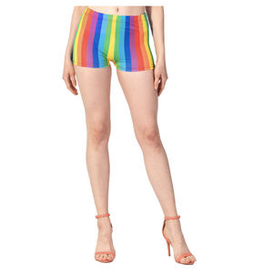 Womens RAINBOW SHORTS Hot LGBT Gay Lesbian Gay Pride Parade Pants