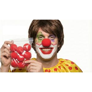 10x Soft CLOWN NOSES Costume Circus Halloween Spongy Fancy Fun Silly in Red