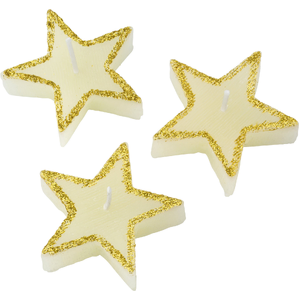 1 Pack of 2 Star Shape Candles Tealight Wedding Crystal Wax