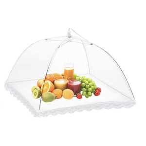 15" MESH FOOD COVER Kitchen BBQ Collapsible Lace Net Insect Fly Wasp Protection
