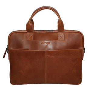 Futura Mens Slimline Laptop Bag Satchel Handbag Handles College - Brown