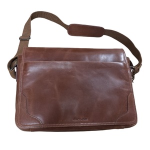 Futura Laptop Messenger Sling Bag Travel Computer Business Genuine Leather - Brown
