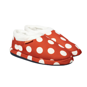 ARCHLINE Orthotic Slippers CLOSED Back Scuffs Moccasins Pain Relief - Red Polka Dots - EUR 39 (Womens US 8)