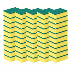 36x Scourer Sponges Strong Commercial Grade Regular Duty 15x10x3cm Bulk