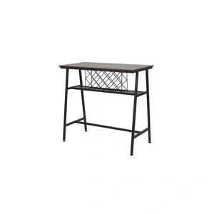 Viviendo Dining Table, Bar Table with Wine Storage Rack - Industrial Style