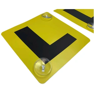 2x LEARNER L PLATES Stay-Put Suction Disks Car Window Signs VIC WA