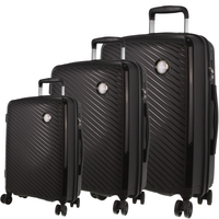Hardshell 3-Piece Luggage Bag Travel Carry On Suitcase - Black