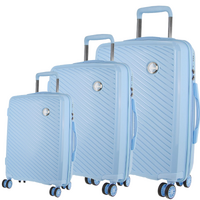 Hardshell 3-Piece Luggage Bag Travel Carry On Suitcase - Blue