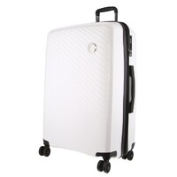 Cardin Inspired Milleni Checked Luggage Bag Travel Carry On Suitcase 75cm (124L) - White
