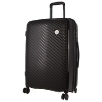 Cardin Inspired Milleni Checked Luggage Bag Travel Carry On Suitcase 65cm (82.5L) - Black