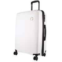 Cardin Inspired Milleni Checked Luggage Bag Travel Carry On Suitcase 65cm (82.5L) - White