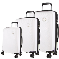 Hardshell 3-Piece Luggage Bag Travel Carry On Suitcase - White