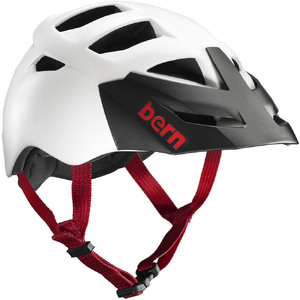 Mens Morrison Cycling Bike Helmet w/ Hard Visor - Satin White w/Black - 2XL/3XL