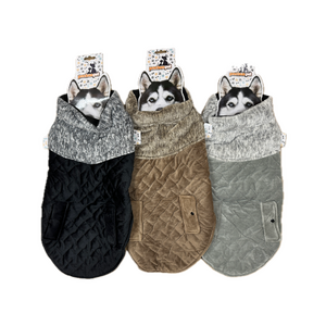 60cm Quilted Dog Jacket Coat Warm Winter Pet Clothes Vest Padded Windbreaker