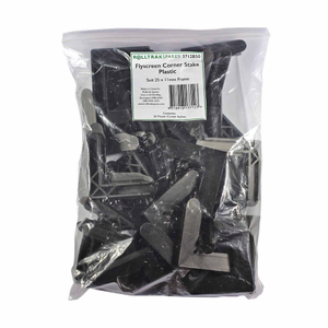 11x25mm Flyscreen Corner Stake (1 pack of 50) Black Plastic