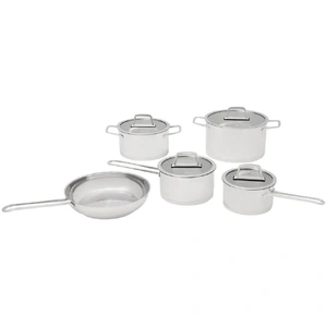 5pc Stainless Steel Pot & Pan Gas/Induction Frypan/Saucepan Set