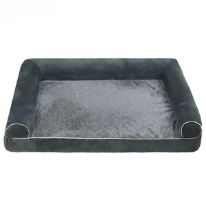 XL Size Orthopedic Dog Bed 3-Side Comfort Bolster Padded Calming Mattress Bed with Removable Cover