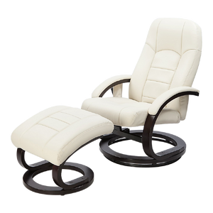 PU Leather Deluxe Massage Chair Recliner Ottoman Lounge Remote
