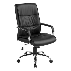 PU Leather Office Chair Executive Padded Black