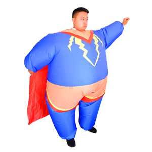 Super Hero Fancy Dress Inflatable Suit - Fan Operated Costume