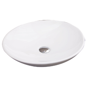 Bathroom Ceramic Oval Above Countertop Basin for Vanity