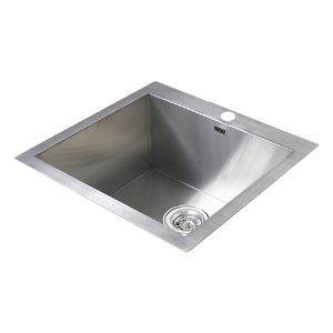 530x505mm Handmade Stainless Steel Topmount Kitchen Laundry Sink with Waste