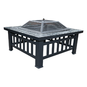 18" Square Metal Fire Pit Outdoor Heater