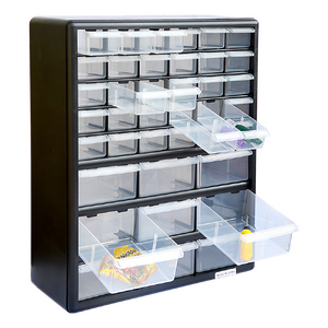 Storage Cabinet Drawers 39 Plastic Tool Box Containers Organiser Cupboard