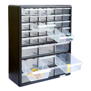 Storage Cabinet Drawers 39 Plastic Tool Box Containers Organiser Cupboard