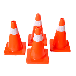 4pcs 45cm Road Traffic Cones Reflective Overlap Parking Emergency Safety Cone