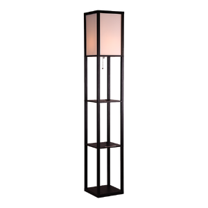 Shelf Floor Lamp - Shade Diffused Light Source with Open-Box Shelves