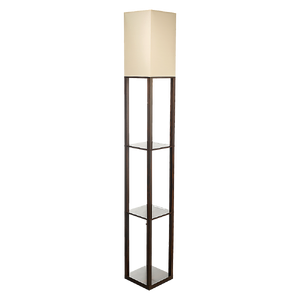 Shelf Floor Lamp - Shade Diffused Light Source with Open-Box Shelves