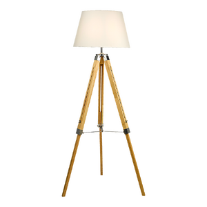 Modern Floor Lamp Wood Tripod Home Bedroom Reading Light 145cm