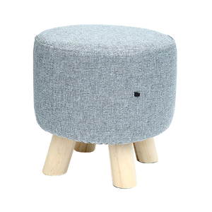 Fabric Ottoman Foot Stool Rest Pouffe Footstool Wood Storage Padded Seat