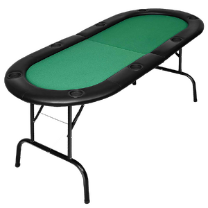 185cm 8 Player Folding Poker Blackjack Table with Cup Holder