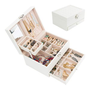 Jewellery Storage Box Girls Rings Necklaces Display Organiser Storage Case