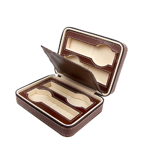 4 Watch Box Display Travel Case PU Leather