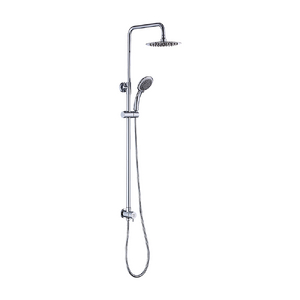 WELS 8" Rain Shower Head Set Rounded Dual Heads Faucet High Pressure Hand Held