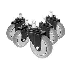 5x Office Chair Caster Wheels Set Heavy Duty & Safe for All Floors w/Universal Fit