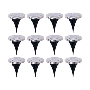 12x Solar Powered LED Buried Inground Recessed Light Garden Outdoor Deck Path