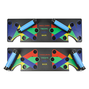 9 in 1 Push Up Board Yoga Bands Fitness Workout Train Gym Exercise Pushup Stand