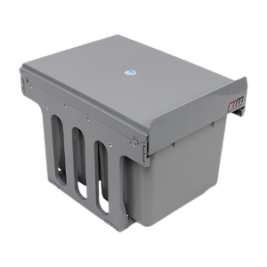 2x 15L Pull Out Trash Bin Dual Kitchen Garbage Waste Basket Cabinet Bin