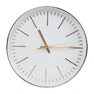 Modern Wall Clock Silent Non-Ticking Quartz Battery Operated Gold